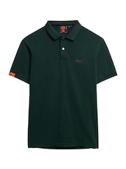Superdry Green Vintage Destroy 100% Cottton Polo Shirt - Image 5 of 6