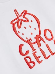 River Island Cream Girls Ciao Bella T-Shirt Set - Image 5 of 5