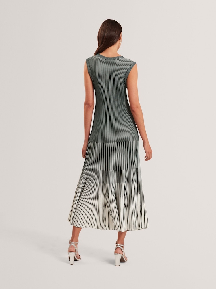 Vestido midi de malha texturizada listrada Dilylaa da Ted Baker - Imagem 2 de 7