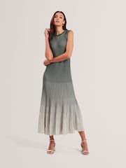 Vestido midi de malha texturizada listrada Dilylaa da Ted Baker - Imagem 3 de 7