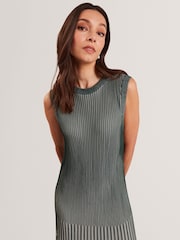 Vestido midi de malha texturizada listrada Dilylaa da Ted Baker - Imagem 4 de 7