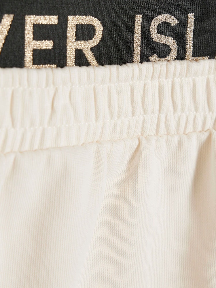 River Island Cream Glitter Waistband Tank Set - Image 3 of 4