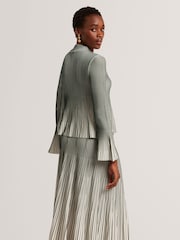 Blusa canelada Ted Baker Aeris com bainha e mangas caneladas - Imagem 3 de 8