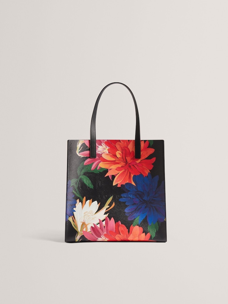 Ted Baker Black Large Amarly Printed Dahlia Icon Bag - Image 1 of 4
