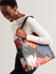 Ted Baker Black Large Amarly Printed Dahlia Icon Bag - Image 3 of 4
