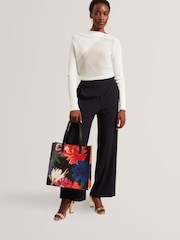 Ted Baker Black Large Amarly Printed Dahlia Icon Bag - Image 4 of 4