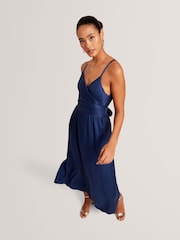 Blau - Ted Baker Beckki Tie Waist Sleeveless Midi Dress - Bild 3 von 11