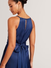 Blau - Ted Baker Beckki Tie Waist Sleeveless Midi Dress - Bild 4 von 11