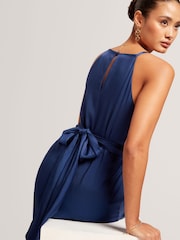 Blau - Ted Baker Beckki Tie Waist Sleeveless Midi Dress - Bild 5 von 11