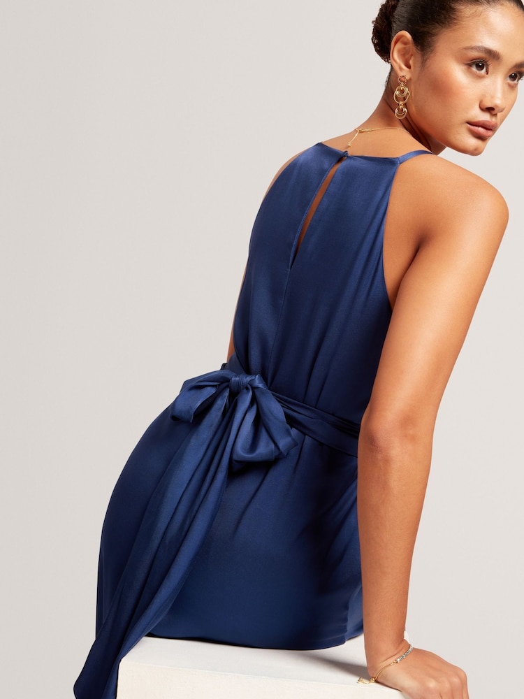 Buy Ted Baker Blue Beckki Tie Waist Sleeveless Midi Dress from the Next UK  online shop