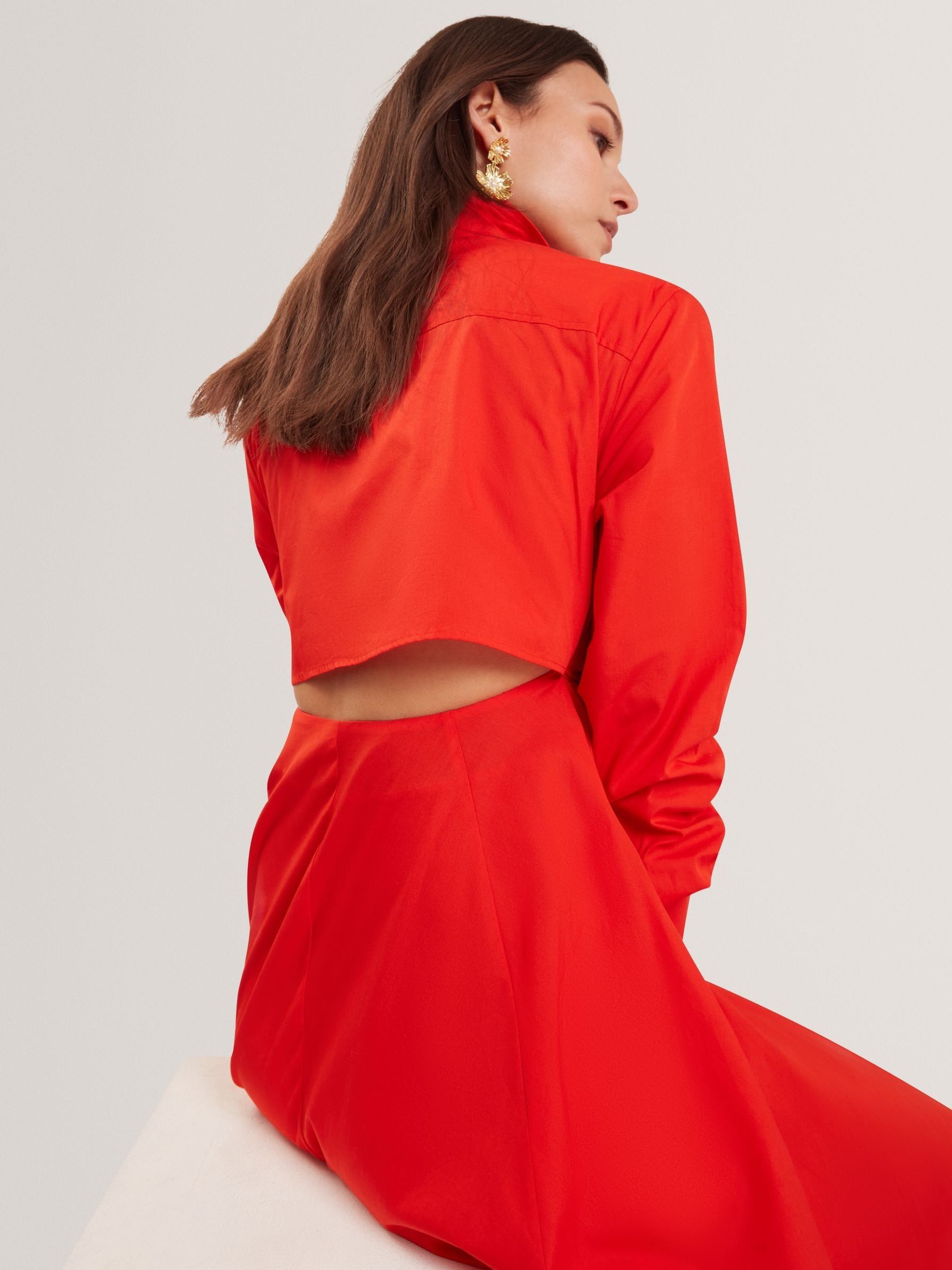 Buy Ted Baker Red Ellisia Cotton Wrap Shirt Midi Dress from the Next UK ...