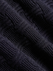 Ted Baker Blue Emeta Touch Of Silk Knitted Crew Neck T-Shirt - Image 2 of 2