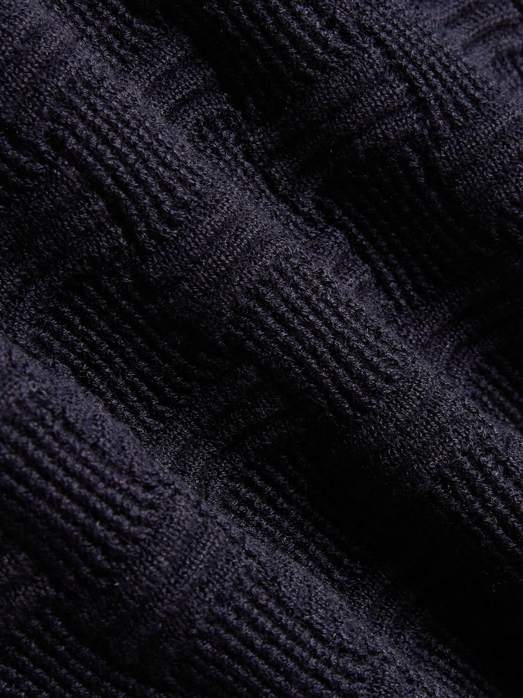Ted Baker Blue Emeta Touch Of Silk Knitted Crew Neck T-Shirt - Image 2 of 2