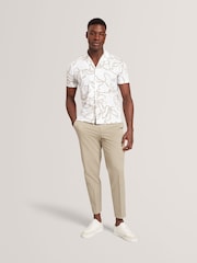 Ted Baker White Claub Floral Print Jersey Shirt - Image 2 of 8