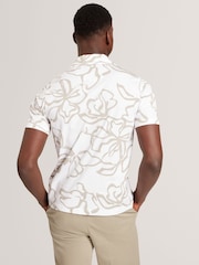 Ted Baker White Claub Floral Print Jersey Shirt - Image 5 of 8