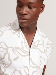 Ted Baker White Claub Floral Print Jersey Shirt - Image 6 of 8