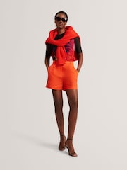 Ted Baker Black Ilussa Printed Mesh Half Sleeve Top - Image 3 of 8