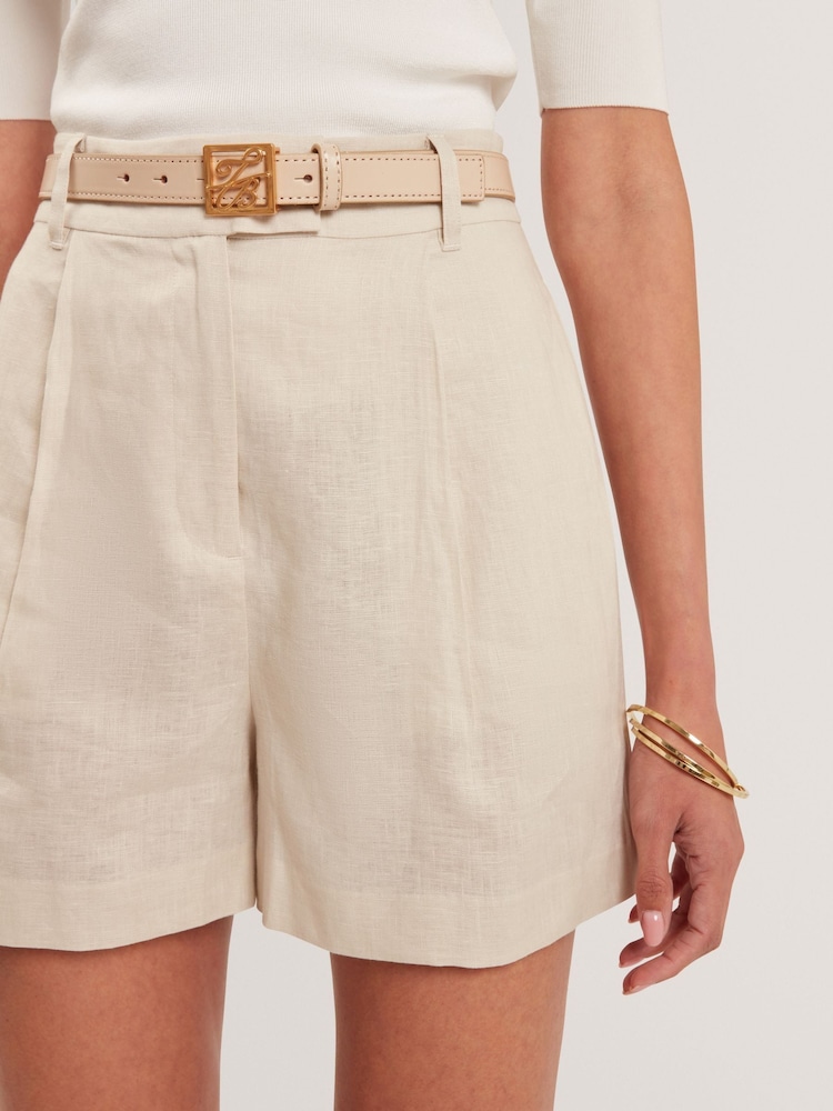 Ted Baker Scriptt-Tb Script Leather Belt - Imagem 1 de 1