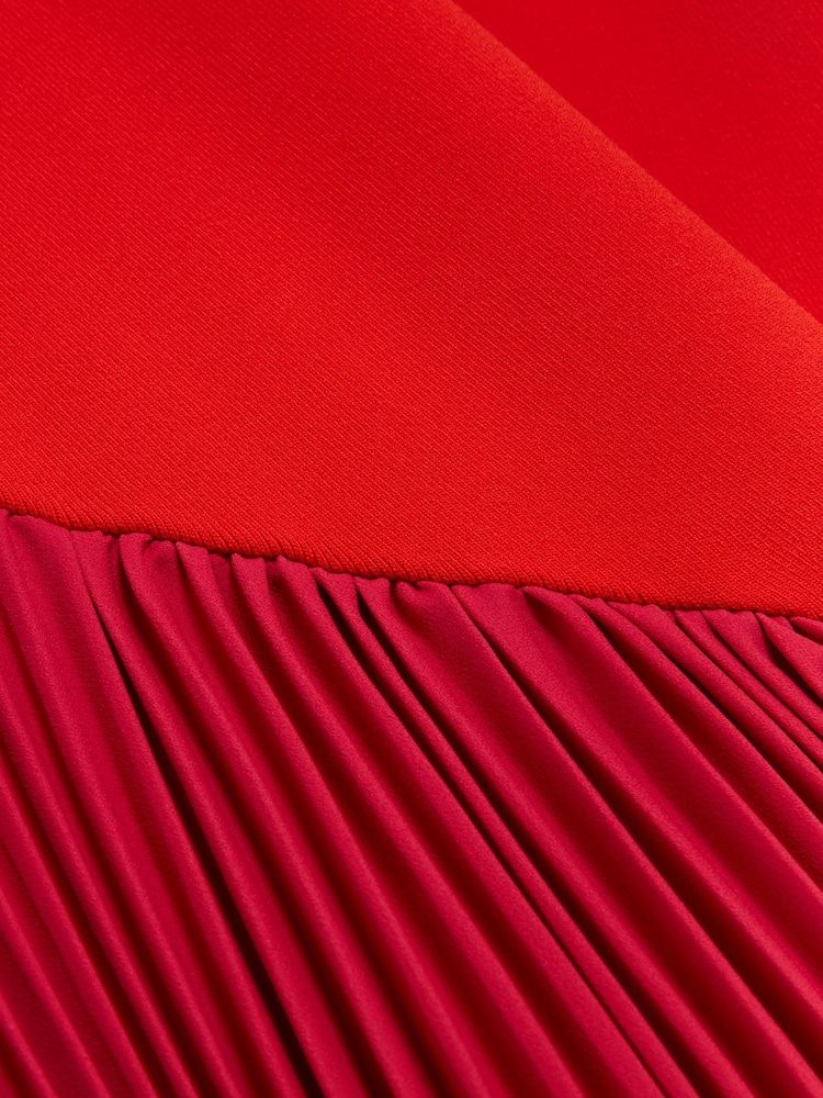 Ted Baker Red Zeera Sleeveless Knit Midi Dress With Pleat Panel - Image 7 of 7