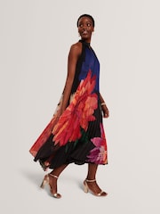 Ted Baker Scotlia Printed Halter Neck Pleated Maxi Dress - Bild 4 von 8