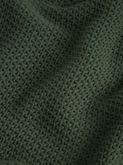Ted Baker Green Brucei Waffle Stitch Knit Polo Shirt - Image 7 of 7