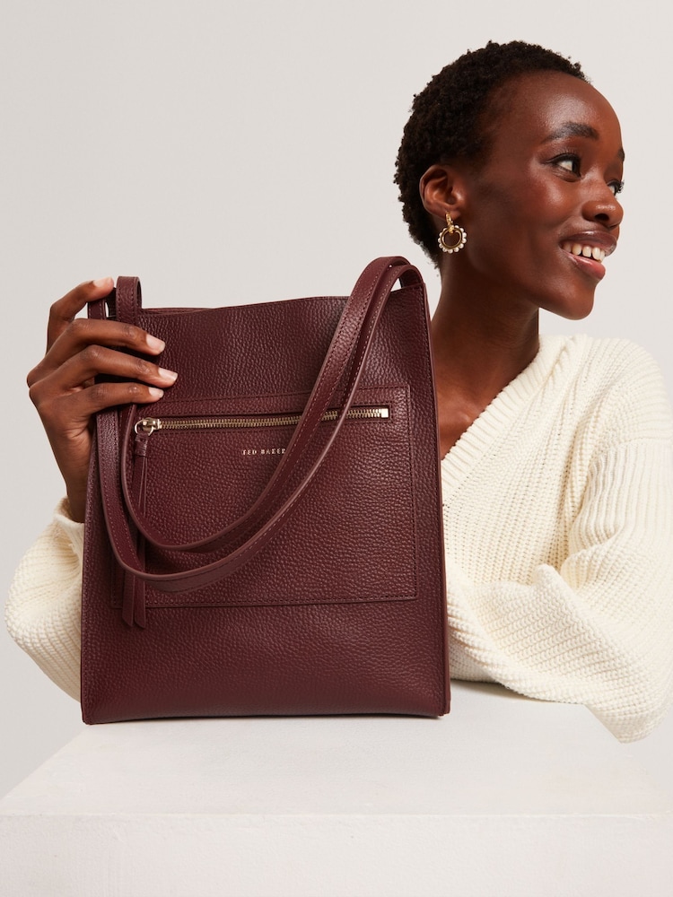 Vermelho - Ted Baker Small Taala Soft Slouch Leather Tote - Imagem 1 de 6