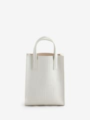 Ted Baker White Mini Gatocon Croc Effect Icon Bag - Image 2 of 5