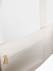 Ted Baker White Large Croccon Croc Effect Icon Bag - Image 3 of 3