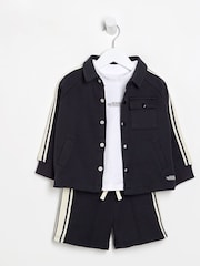 River Island Blue Boys Taped Shorts Set - Image 3 of 5