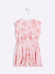 River Island Pink Girls Floral Playsuit - Image 2 of 4