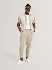 Ted Baker Green Padrig Knitted Herringbone Shirt - Image 3 of 8