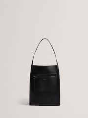 Ted Baker Black Large Tammila Soft Slouch Leather Tote - Image 3 of 5