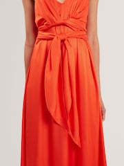 Orange - Ted Baker Beckki Tie Waist Sleeveless Midi Dress - Bild 3 von 10