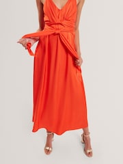 Orange - Ted Baker Beckki Tie Waist Sleeveless Midi Dress - Bild 4 von 10