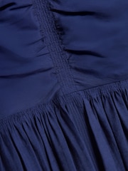 Ted Baker Blue Orlaah Puff Sleeve Ruched Detail Midi Dress - Image 7 of 7