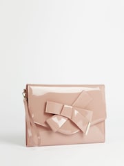 Ted Baker Pink Nikkey Knot Bow Envelope Purse - Image 1 of 5