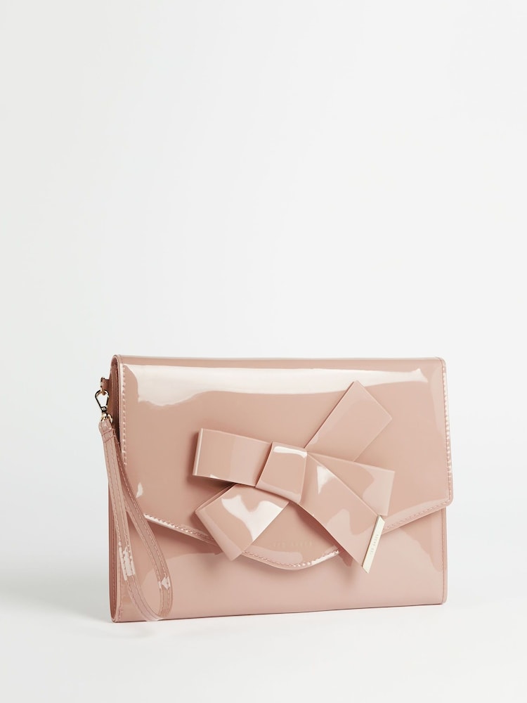 Ted Baker Pink Nikkey Knot Bow Envelope Purse - Image 1 of 5