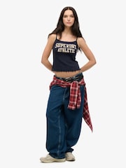 Camisola deportiva básica de punto calado de algodón 100 % con diseño gráfico de Superdry - Imagen 4 de 5