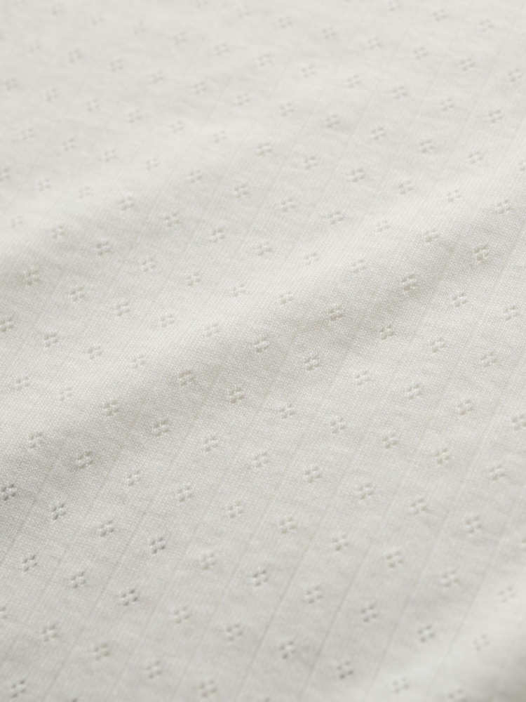 Superdry White Athletic Essentials Graphic Pointelle 100% Cotton Cami Top - Image 6 of 6