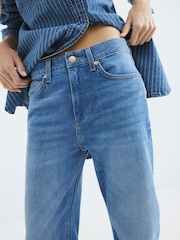 River Island Blue Straight Fit Denim Stretch Jeans - Image 4 of 4