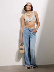 River Island Blue Denim Wide leg Pyjama Pant Jeans - Image 3 of 4