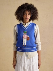 Joules Intarsia Knitted Cotton Vest - Bild 1 von 9