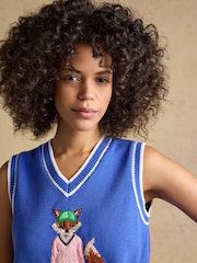 Joules Intarsia Knitted Cotton Vest - Bild 7 von 9