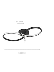 Eglo Black Serpins Aluminium & Steel Modern Ceiling Light - Image 5 of 6
