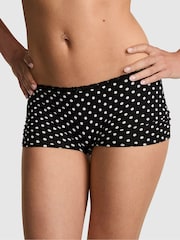 Victoria's Secret PINK Black Dot Print Short Cotton Boyshort Knickers - Image 1 of 3