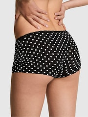 Victoria's Secret PINK Black Dot Print Short Cotton Boyshort Knickers - Image 2 of 3