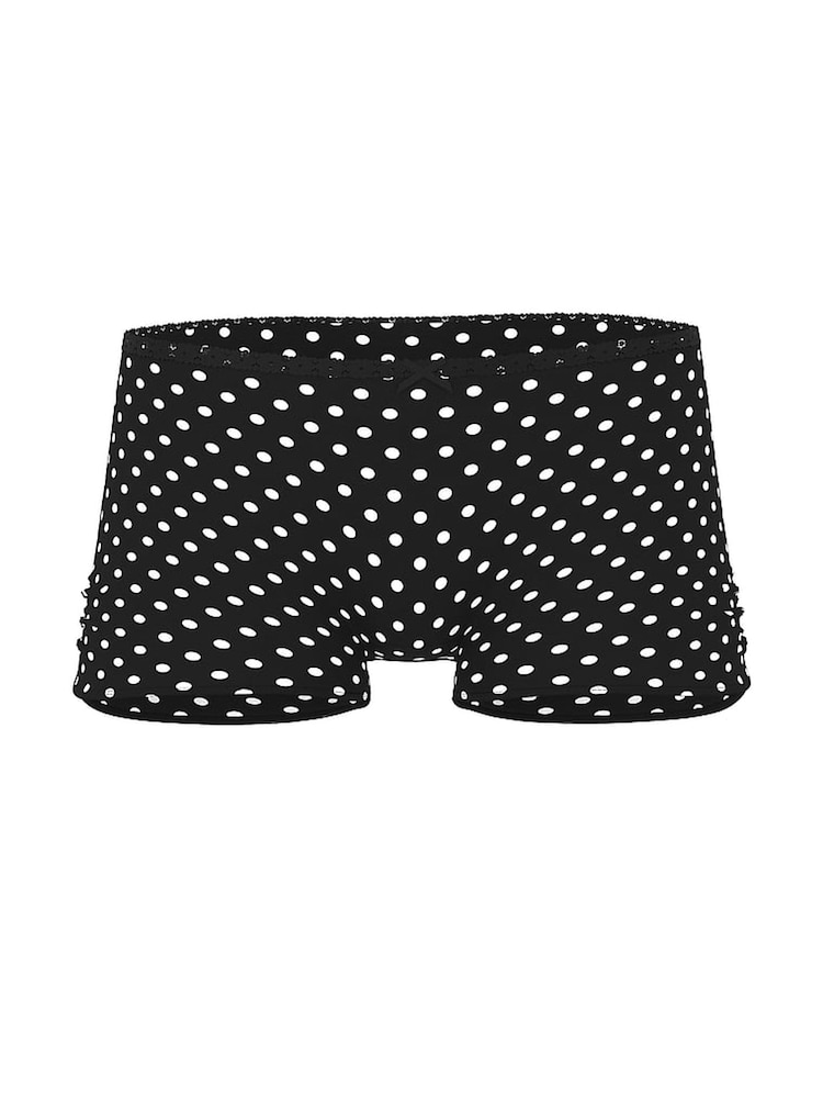 Victoria's Secret PINK Black Dot Print Short Cotton Boyshort Knickers - Image 3 of 3 Victoria's Secret PINK Black Dot Print Short Cotton Boyshort Knickers - Image 3 of 3