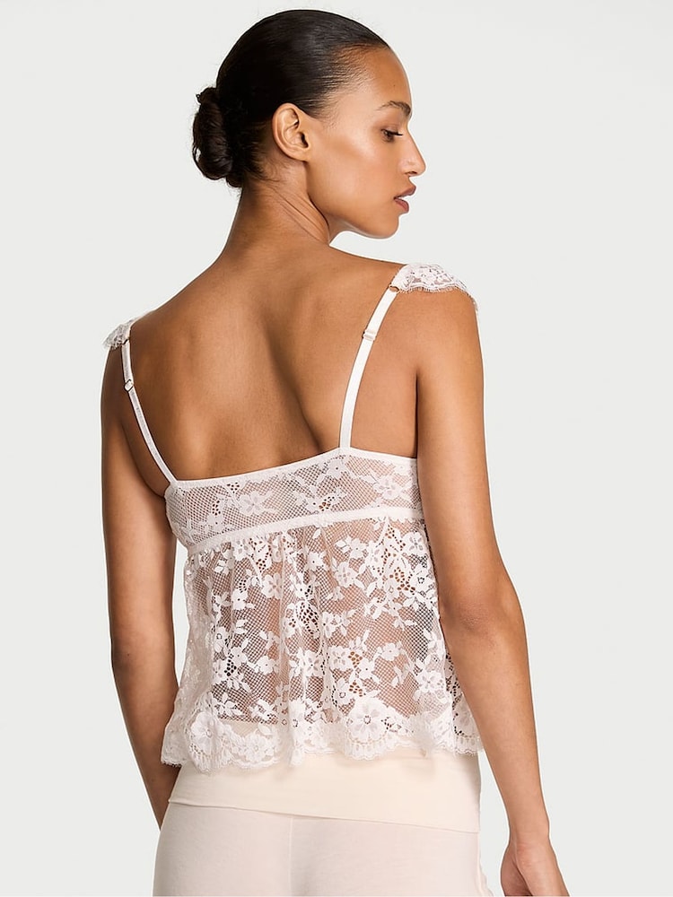 Victoria's Secret Coconut White Unlined Lace Flyaway Bra Top - Image 2 of 3