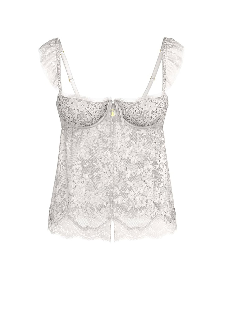 Victoria's Secret Coconut White Unlined Lace Flyaway Bra Top - Image 3 of 3