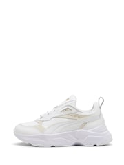 Puma White/Grey Womens Cassia Lux Sneakers - Image 2 of 6